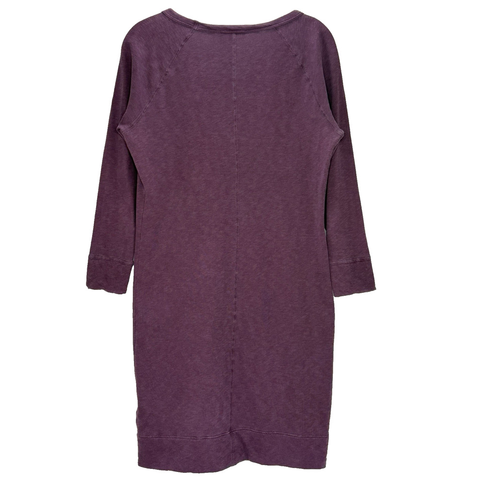 James Perse Raglan Sweatshirt Dress 2 (M) Purple French Terry USA WXA6461 EUC - Picture 2 of 5